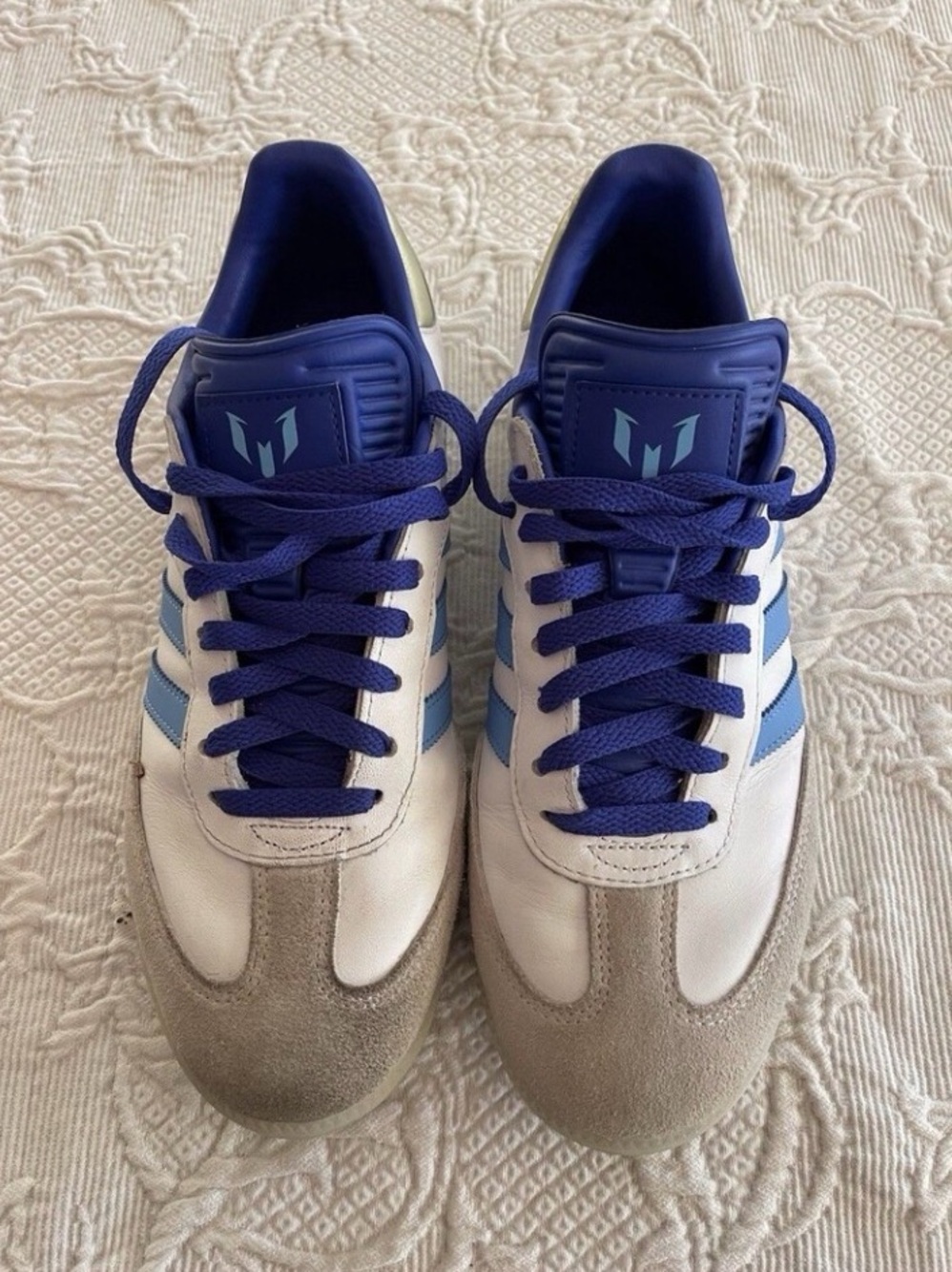 ADIDAS SAMBA 9.5 
Men's Blue & White Athletic Sneakers